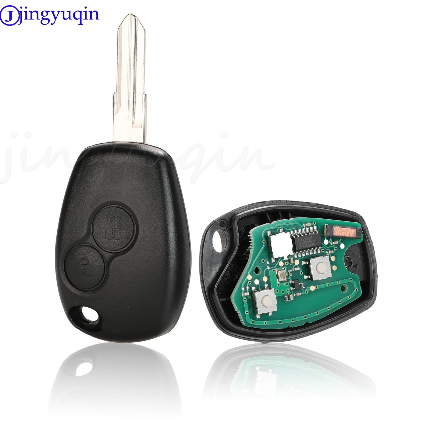 

jingyuqin Car Remote Key Suit For Renault Megane Modus Clio Kangoo Logan Sandero Duster PCF7946/PCF7947 Chip