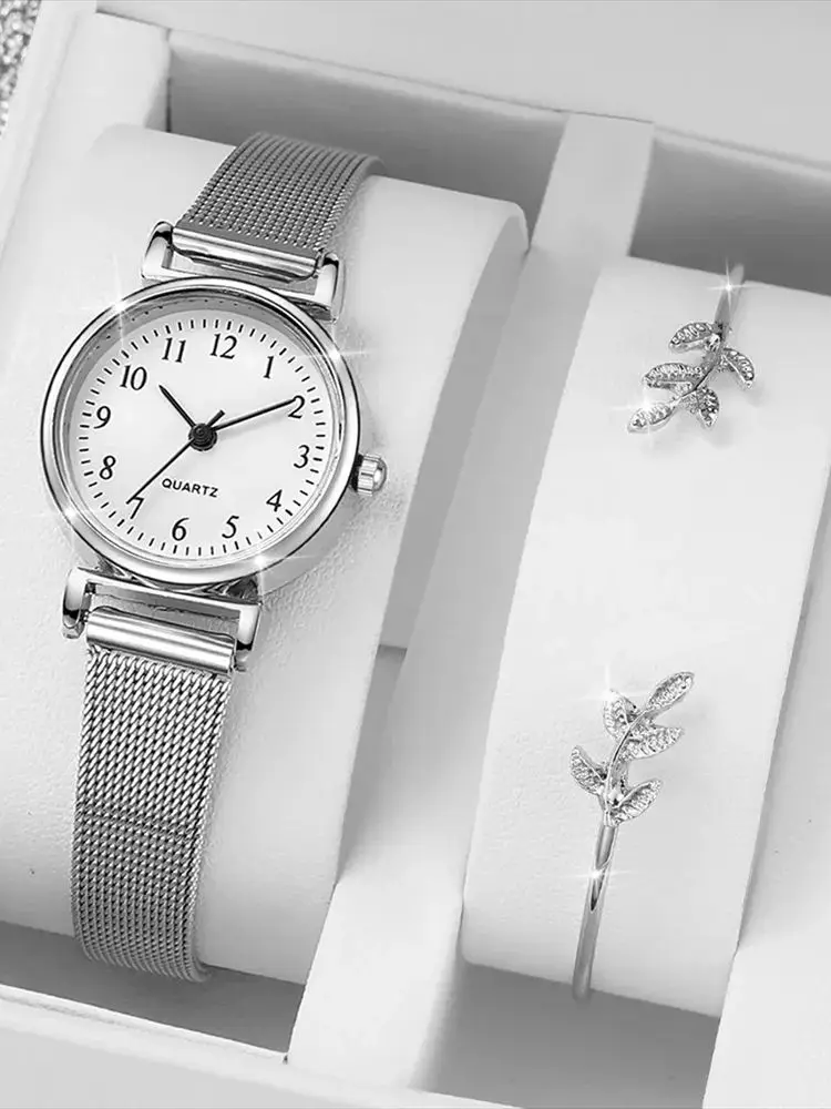 Moda damska Zegarek Casual Zegarki na bransoletce Zestaw damskich prostych zegarków kwarcowych na rękę Sukienka Zegar Montre Femme — zdjęcie 2