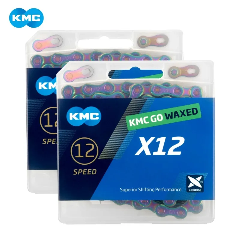

KMC GO bicycle chain X12 Aurora colored （Waxed） 12S mountain bike/road bike chain 12V Blue Waxed Bike Chain Bicycle Accessories