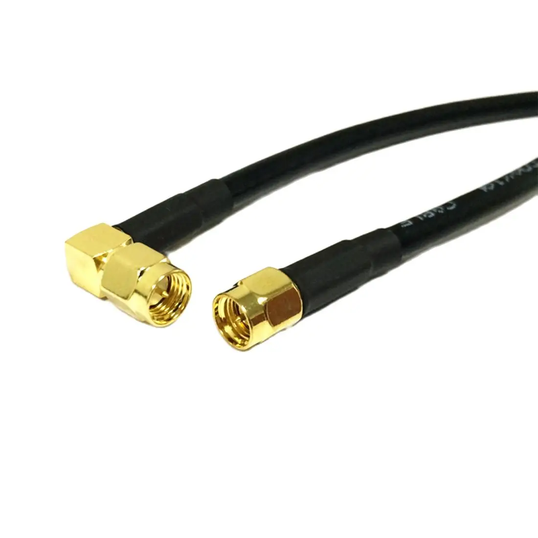 1pc SMA Male Straight To SMA Plug Right Angle RA  Jumper Cable Adapter RG58 50cm/1m/2m for Wireless Router Wholesale New