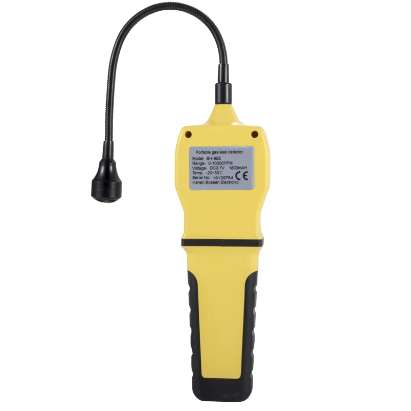 BH-90 Digital Gas Leak Detector /Gooseneck 0-10000ppm CH4 Natural Coal Flammable Combustible Gas Fast Analyzer Sensor 4 Alarm