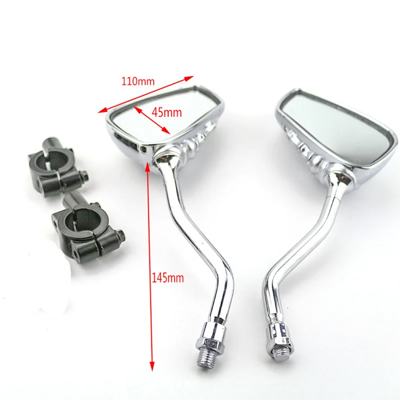 1 Pair Motorcycle Rearview Mirror Scooter ATV Skull Claw Side Mirror Rear View Black Handle Bar End Side Rearview Mirrors