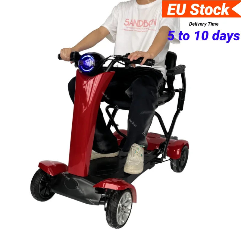 EU STOCK Automatic Folding Mobility Scooter Electric 4 Wheels Car For Old People 500W Electric Scooter Foldable Portable