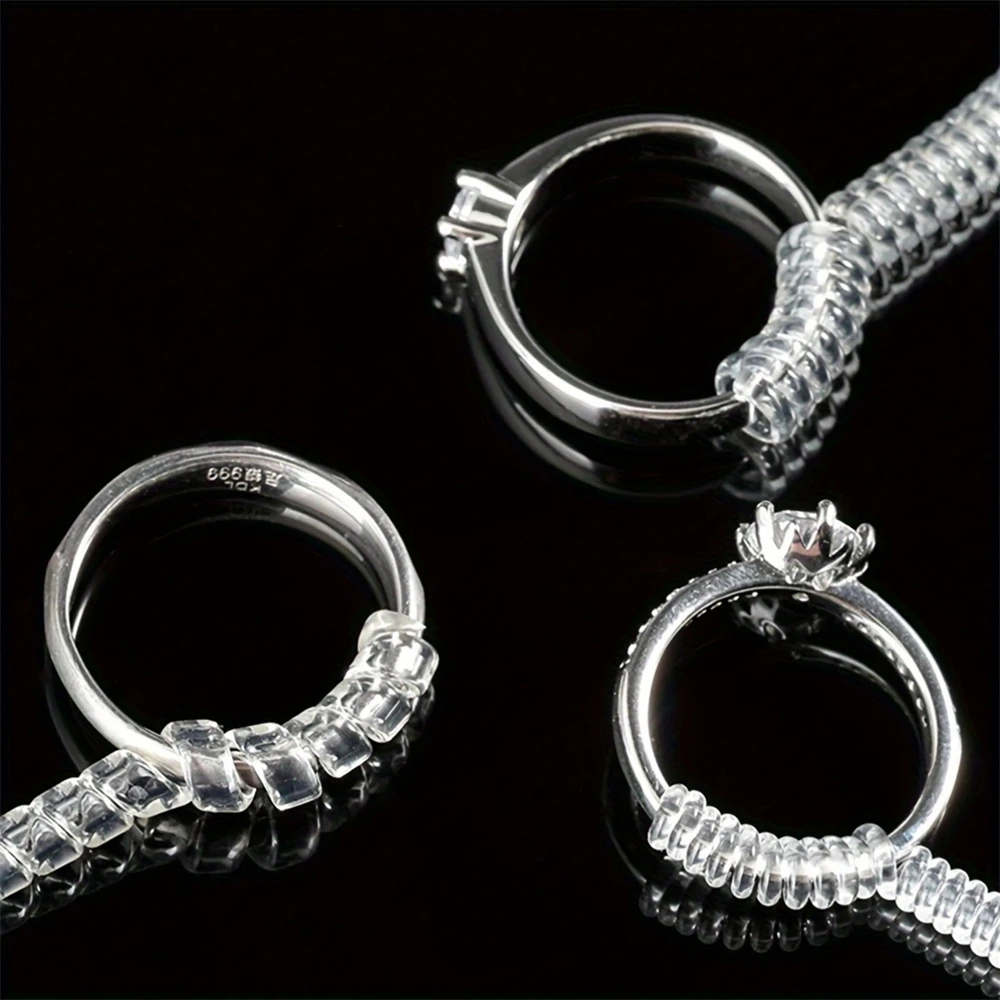 Picture 3: 3cps Guard Tightener Reducer Resizing Tool Transparent Spiral Based Ring Tools Spring Coil Ring Size Adjuster