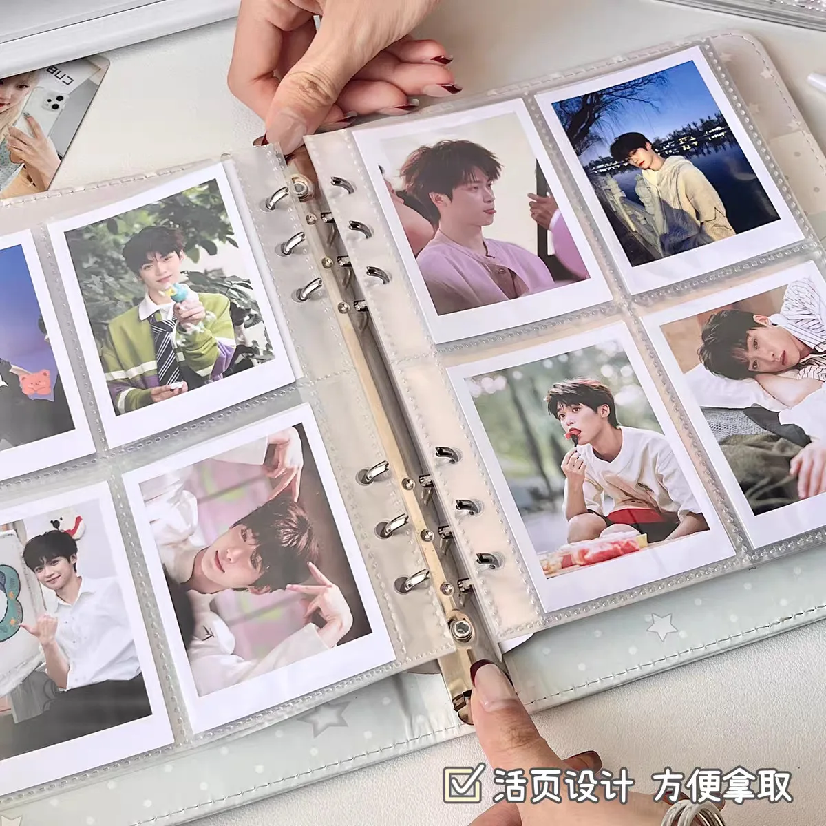 photo card holder kpop binder YAHUIPEIUS 3 Inch Photocard Book Mini Album Mirror-like Photocard Small photo Book Love Heart Hollow photo photo storage KPOP Idol A5 Photocard Binder