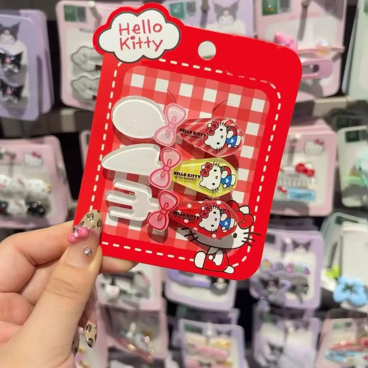 

Adorable Kitty Cat Hair Clip Cartoon Bowknot Early Sensation Sweet Girl Bangs Hair Clip Kitchen Dining Table Hair Accessories