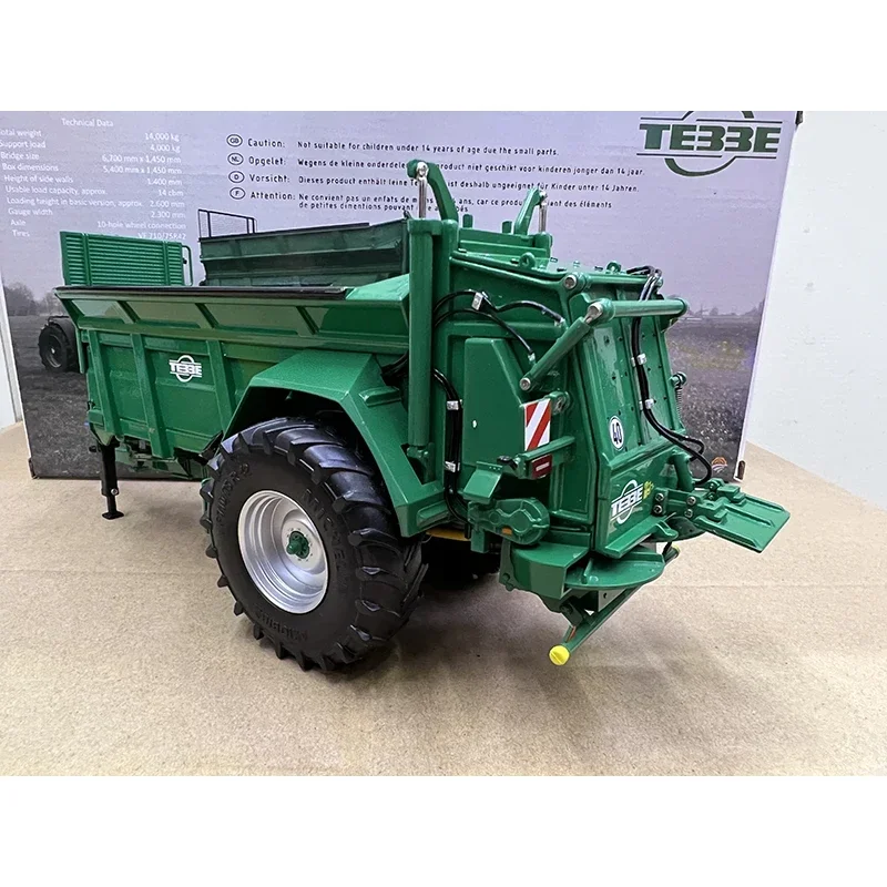 Diecast Alloy 1:32 Scale TEBBE MS 140 Fertilizer Applicator Spreader Trailer Car Model Adult Toys Classics Souvenir Gift Display