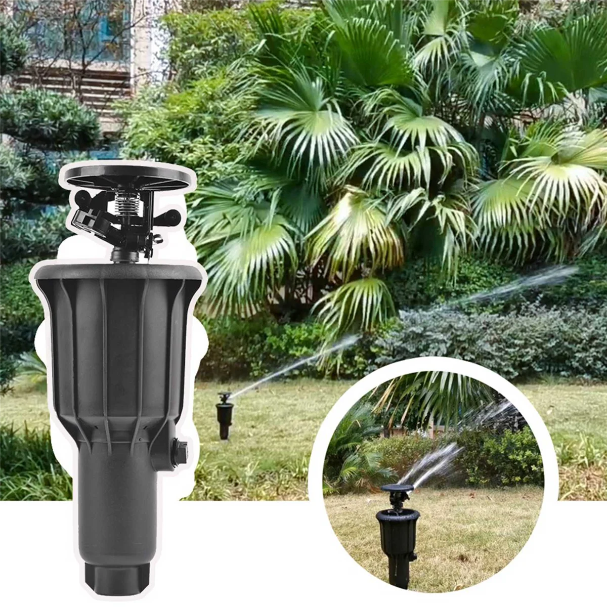 Aspersores de riego para césped, 2x1/2 pulgadas, 3/4 pulgadas, rosca emergente