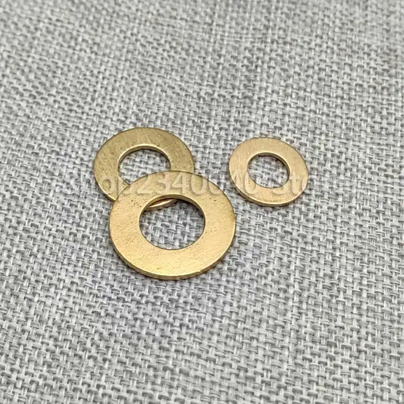 Brass Flat Washer Shim Assortment Kit M3 M4 M5 M6 M8 M10 M12 Gold Meson Pad Sheet Metal Collar Brass Gasket 210pcs