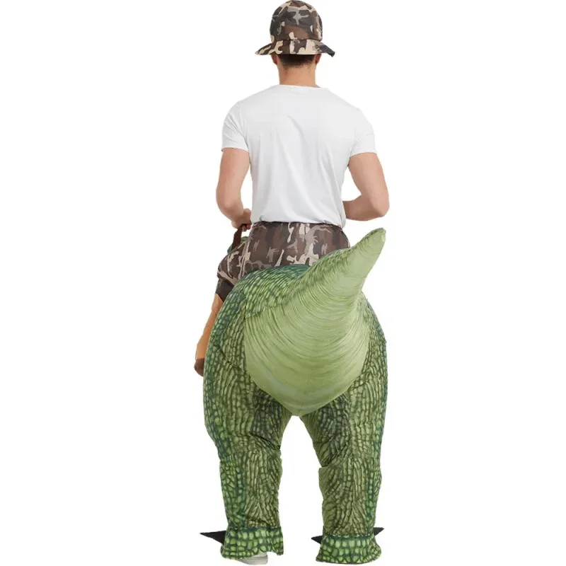 Dinosaur Inflatable Costume Riding T Rex Air Blow up Costumes Funny Party Halloween Costume for Adult