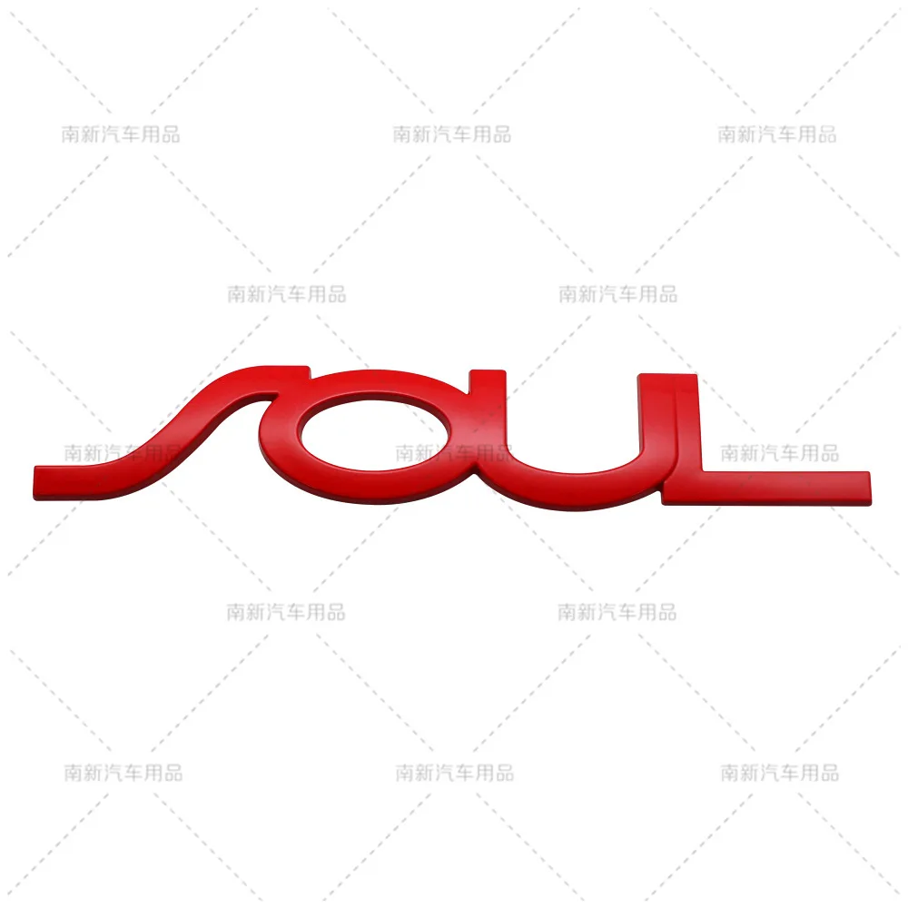3D Metal SOUL Letter Car Emblem Badge Sticker Fit Kia Soul Rear Trunk Side Fender Hatchback Car Styling Decal