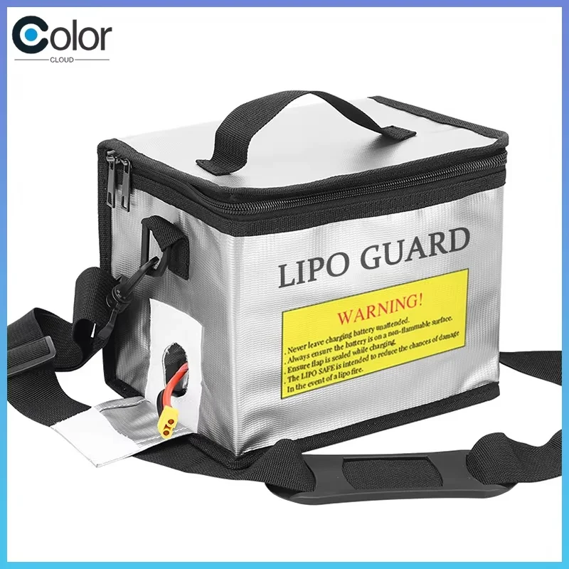 Lipo-Batterie-Sicherheitstasche, tragbare, explosionsgeschützte, feuerfeste Aufbewahrungstasche mit Sicherheitsschutz, Größe 215 x 145 x 165 mm, für RC-Drohnenbatterien