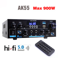Auto-partner  HiFi Audio Amplifier Digital Bluetooth AMP RMS 70W+70W Channel 2.0  Inputs FM Radio AK55