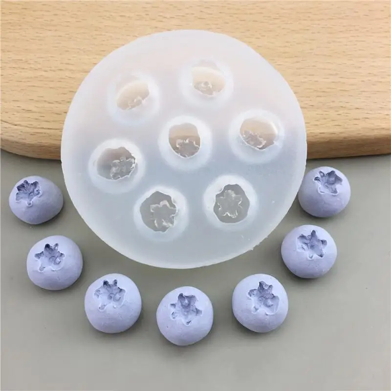 3D Blueberry Raspberry Candle Mold Simulation Fruit Fondant Silicone Mould DIY Chocolate Cookie Baking Mold Cake Decorating Tool