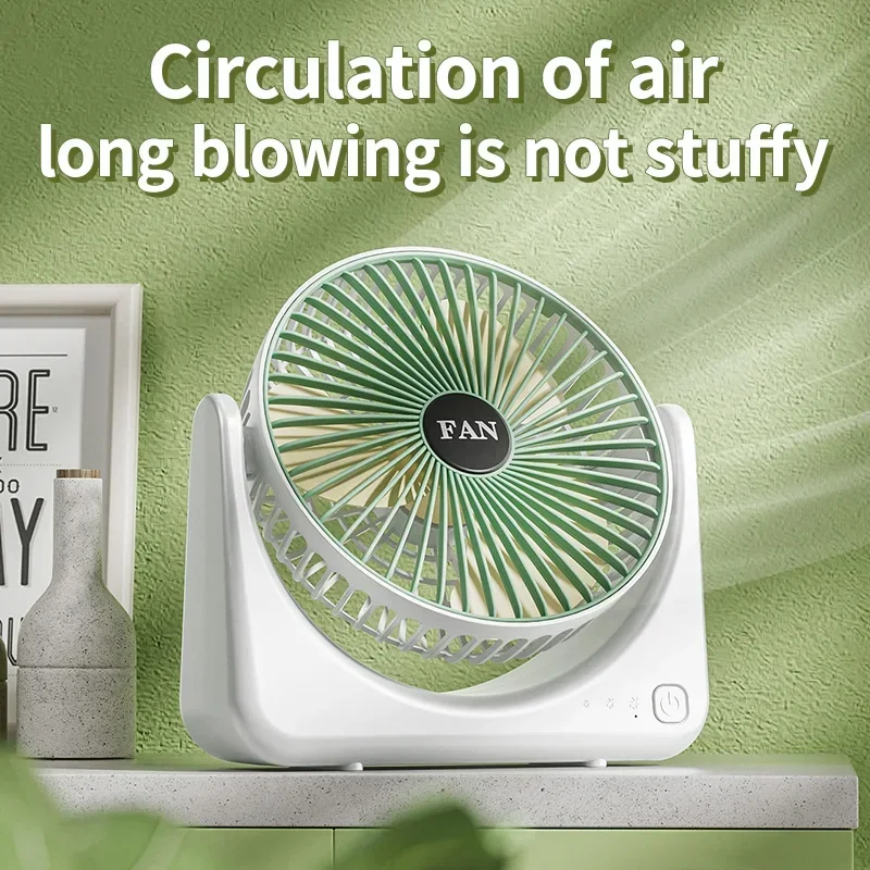 

Desktop Electric Fan Small And Portable Home Office Learning Outdoor Camping Office Desk USB Charging 3-Speed Adjustable Cooling