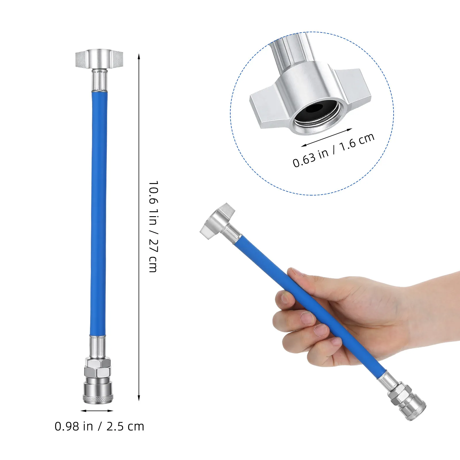 Truck Air Intake Connector Pipe Double Layer Leakproof Quick Connect Adapter Heavy-Duty Rubber Hose Air Tank Hose for Trailers