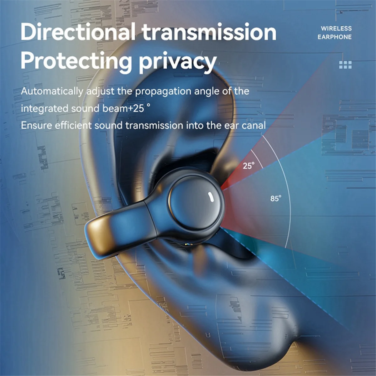 하이 퀄리티 골전도 무선 헤드폰, 블루투스 소음 감소, 스포츠 게임용 헤드폰, 흰색