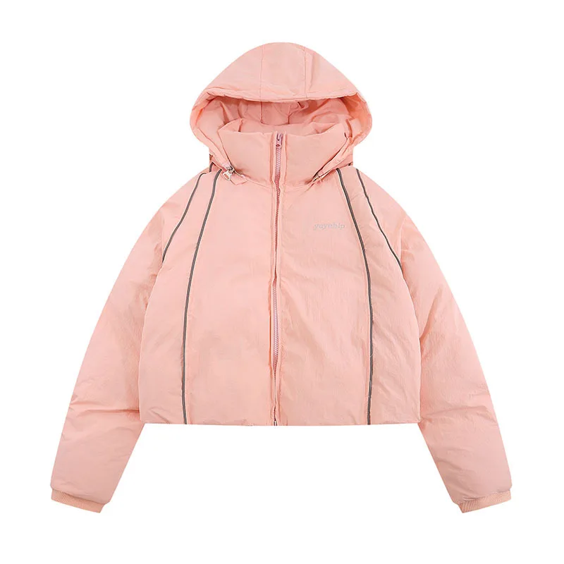 Damska kurtka zimowa 2023 krótki wyściełany sweter ciepła odzież zimowa dla kobiet damska odzież wierzchnia wyściółka damska damska