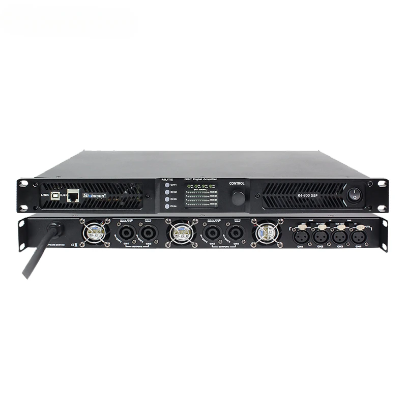 K4-800 dsp 4 channel class d with dsp audio amplifier 800 watts professional power