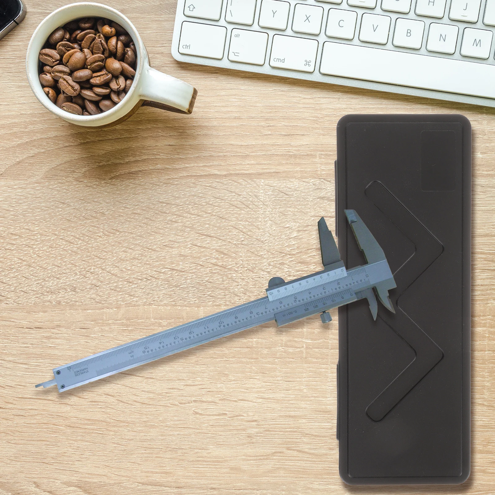 

4pcs Lightweight Plastic Storage Container Portable Measuring Tool Holder Organizer Sliding Caliper Packing Box