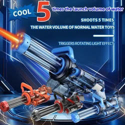 400ml High-Pressure Water gun Long Range Electric Water Gun with Large Capacity Water Tank Automatic water Summer Outdoor Toys