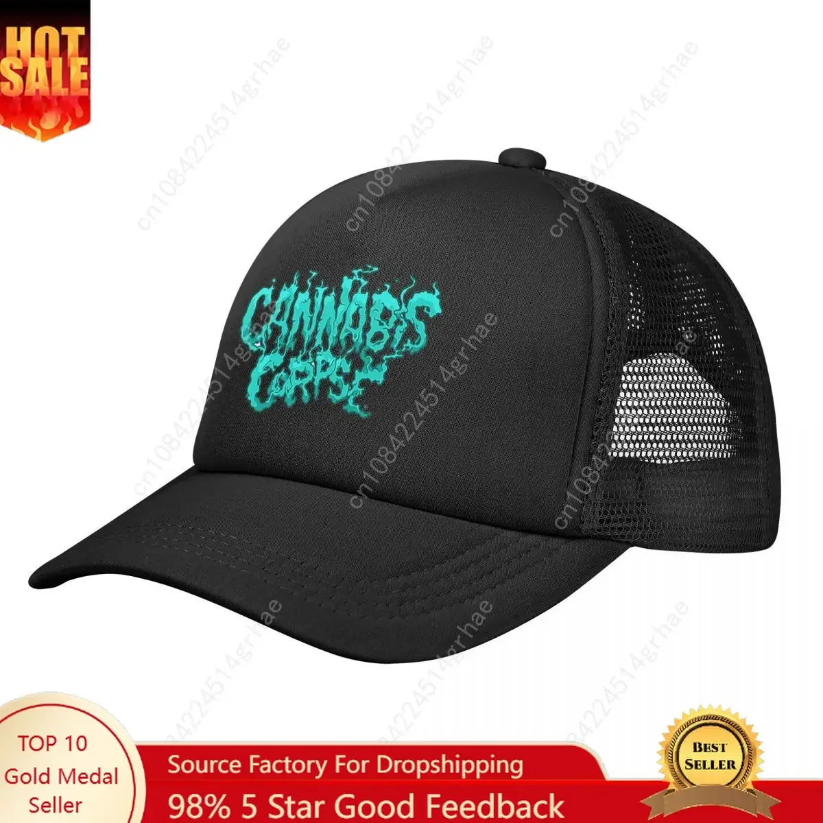 

Blue Neon Cannibal Corpse Mesh Baseball Cap Unisex Fashion Trucker Cap Death Metal Band Dad Hat Adjustable Snapback Cap Washable