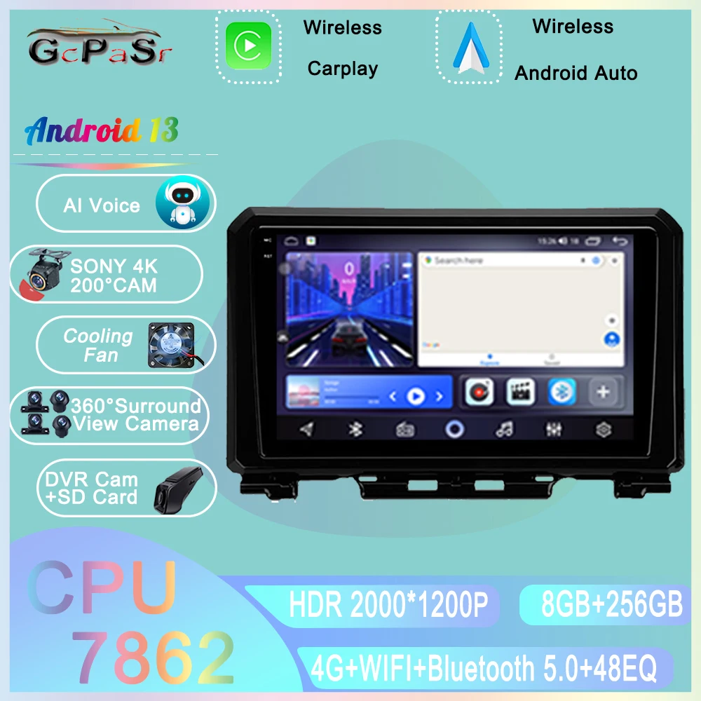 

Android 13 для Suzuki Jimny 2018 2019 2020 автомобильное радио мультимедийный стерео видеоплеер GPS навигация Carplay Авто DSP RDS 2Din DVD
