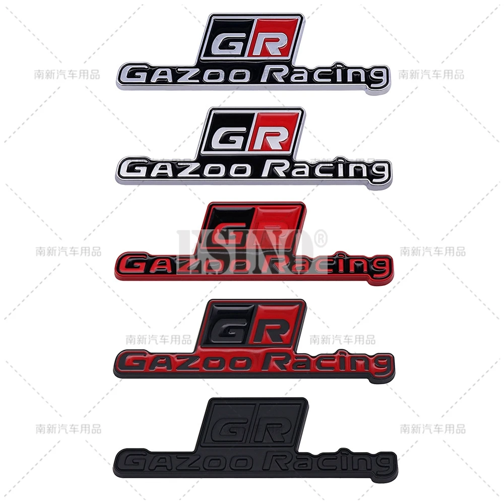 Car Styling Gazoo Racing  GR 3D Car Zinc Alloy Badge Adhensive Metal Emblem Decal for Toyota Supra AE86 GT86