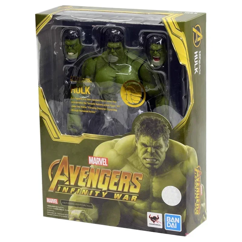 Bandai Shf Marvel Avengers: Infinity War Hulk Robert Bruce Banner Action Figure Anime Model Collectible Toys Surprise Gift