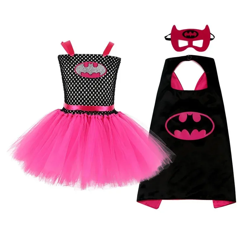 25 vestido tutú de verano para niñas con máscara, disfraz de bebé inspirado en superhéroe, cosplay de superhéroe para niños, vestido maravilla de Navidad y Halloween