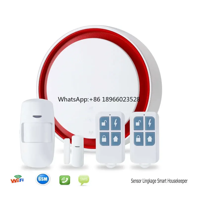 Burglar Alarm System Tuya APP Wireless WIFI and GSM Remote Maison Burglar  Alarm System with Home Door Sensors and Motion Sensor