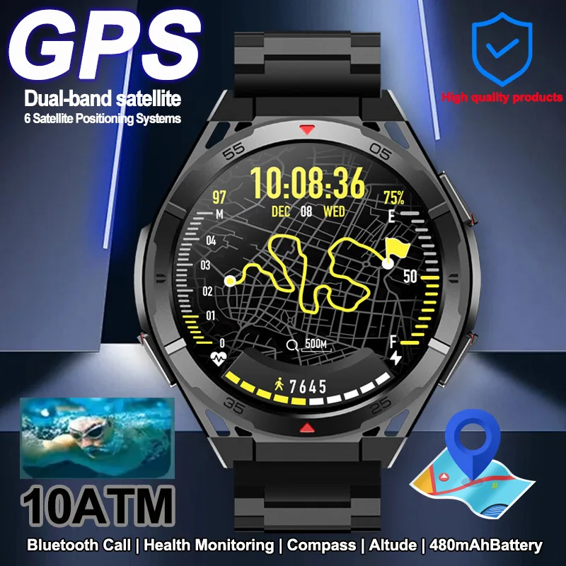 

Новинка 2023 года для HUAWEI, умные часы для улицы, 1,43 дюйма, AMOLED-дисплей, уличный компас, встроенный AGPS, Bluetooth-вызов, 10 АТМ, умные часы SWIM