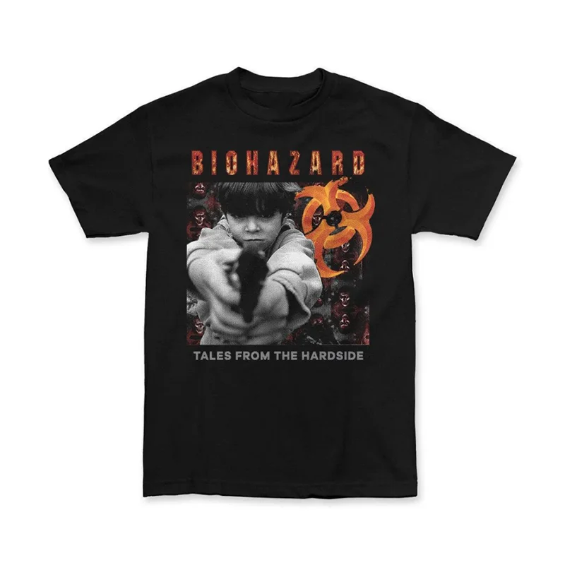 

Biohazard Printed American Retro Loose Pure Cotton Casual Short-sleeved T-shirt, Suitable for Both Men and Women in Autumn