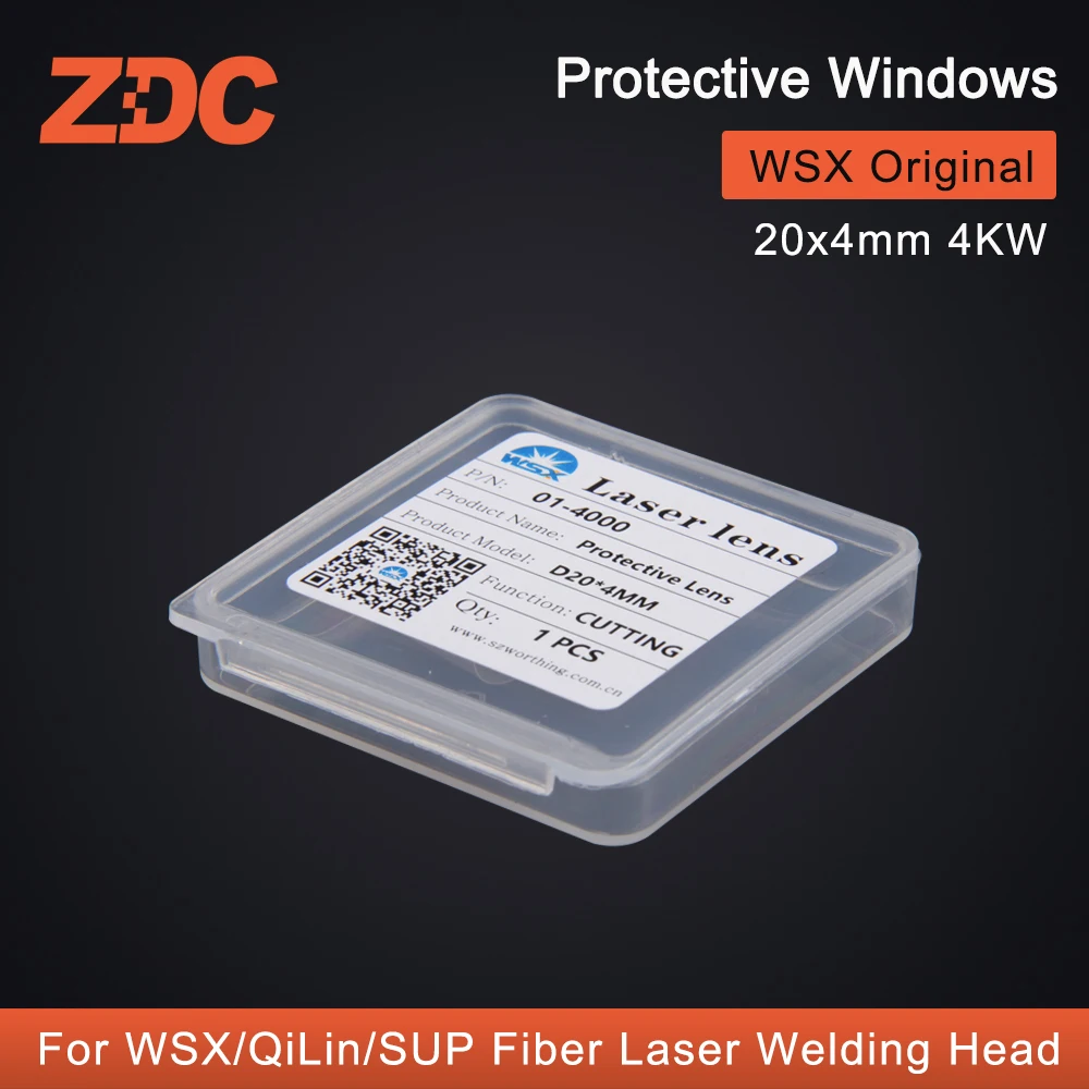 ZDC WSX lente protettiva per saldatura a mano Laser originale vetro protettivo 18*2/20*2/20*3/30*5mm per saldatrice WSX QiLin SUP