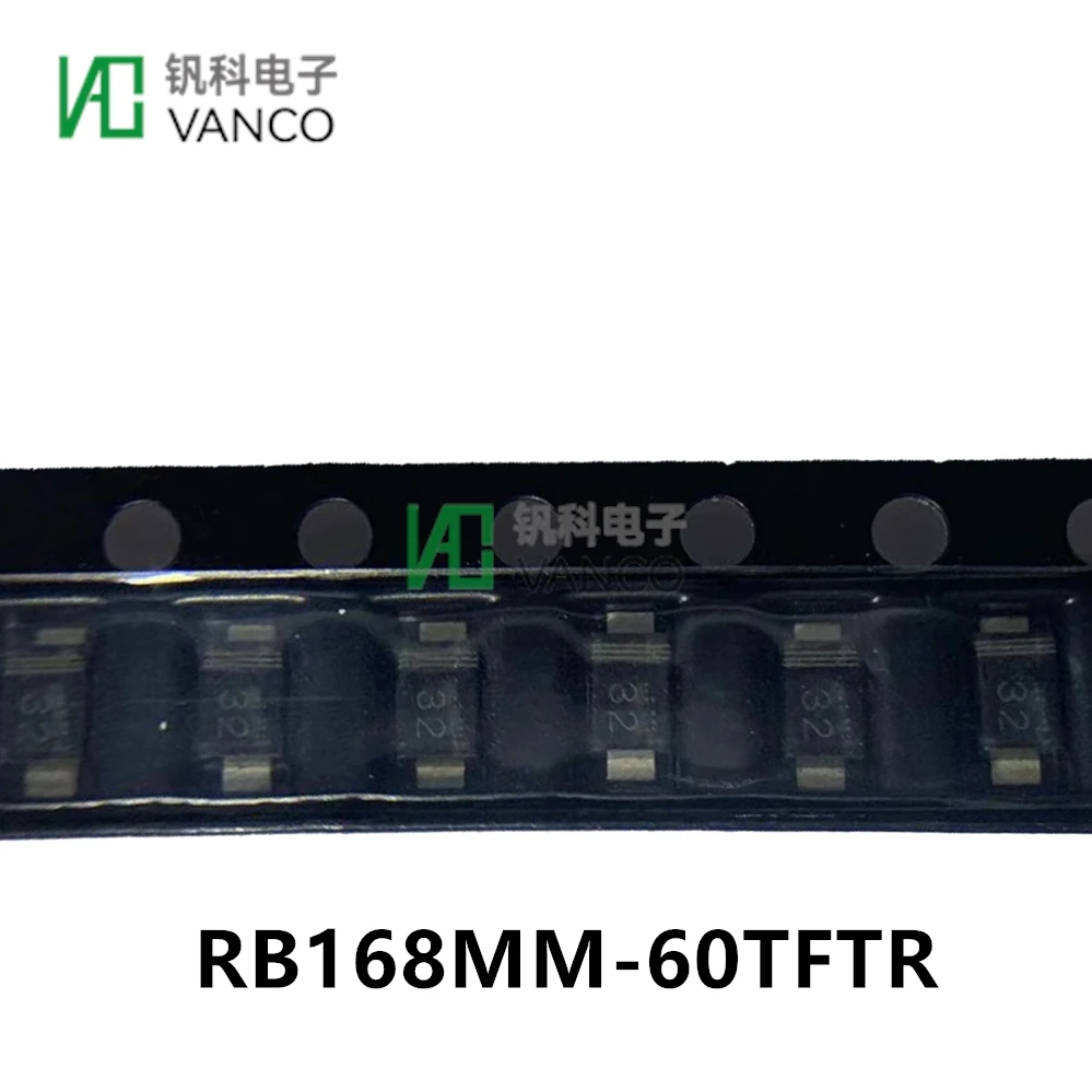 Kit de diodos de 20 piezas, RB168MM-60TFTR, 60V, 1A, PMDU, en Sctock