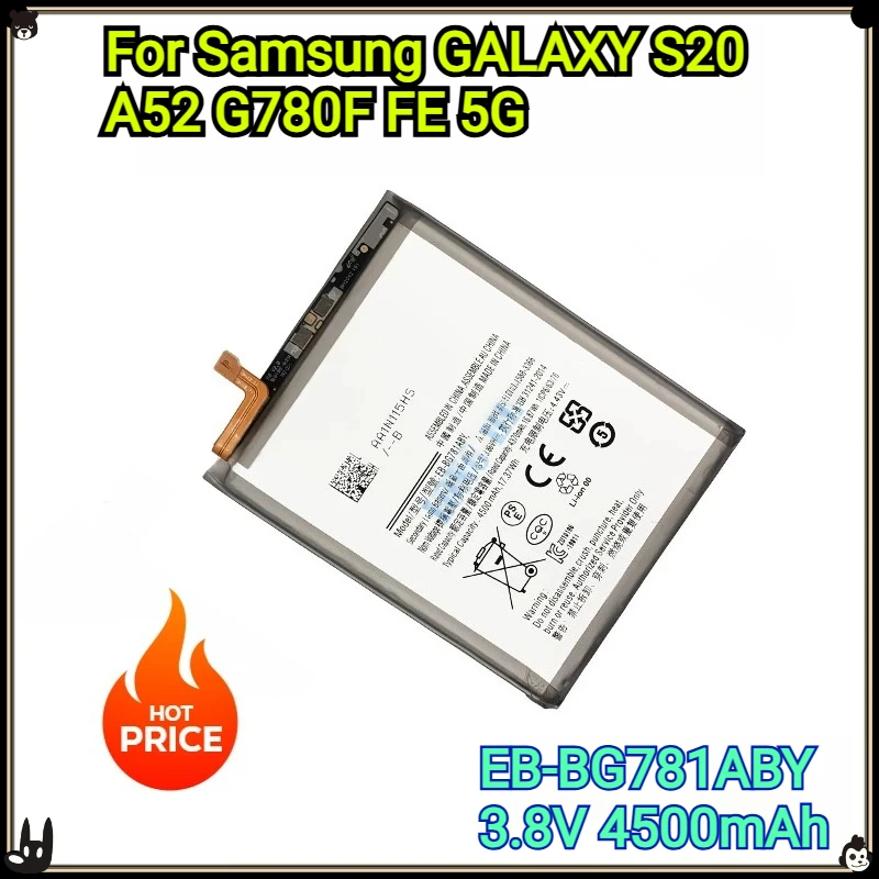 

New 3.8V 4500mAh Replacement Battery EB-BG781ABY For Samsung GALAXY S20 A52 G780F FE 5G