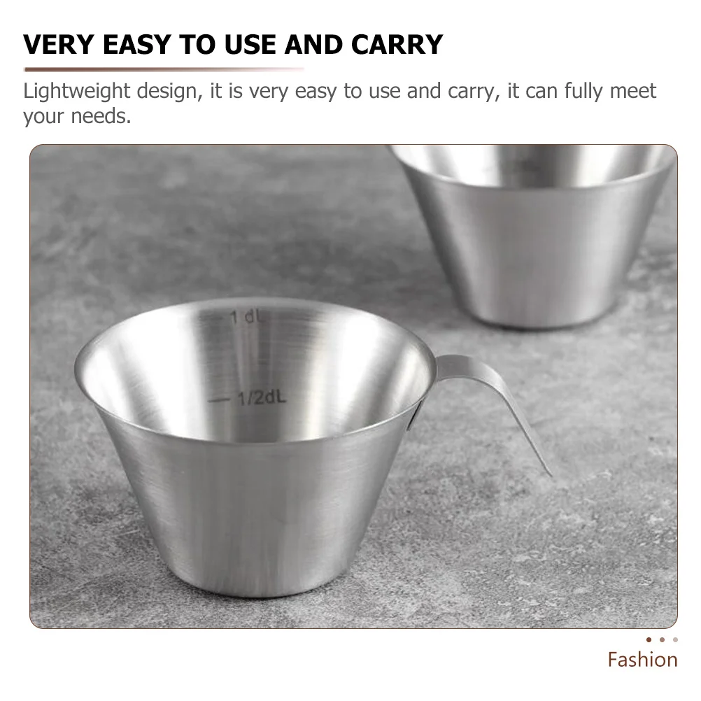 

Coffee Extraction Cup 30Ml Stainless Steel Espresso Measuring Cup Scale Heat Resistant Lightweight For Latte Art Baking