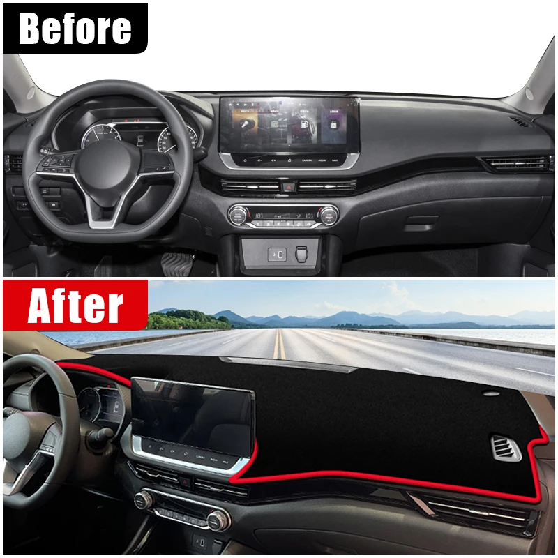 For Nissan Sylphy Sentra E-power 2022 2023 2024 Car Dashboard Sun Shade Cover Instrument Desk Non-slip Mat Accessories