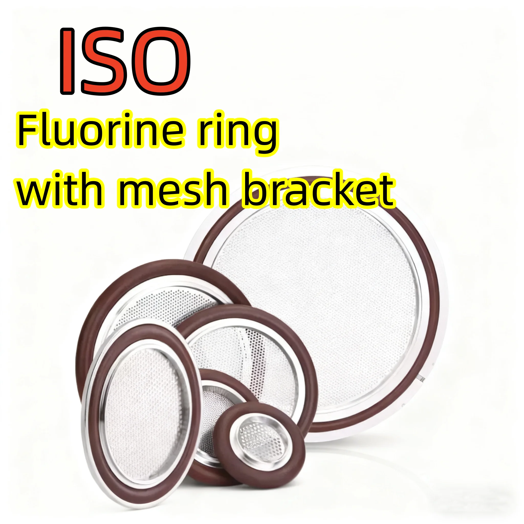 

ISO63-250 с сетчатым опорным кольцом из фторкаучука и алюминиевым внешним кольцом, опорой из вакуумной сетки, используемой для соединений вакуумных фланцевых труб.