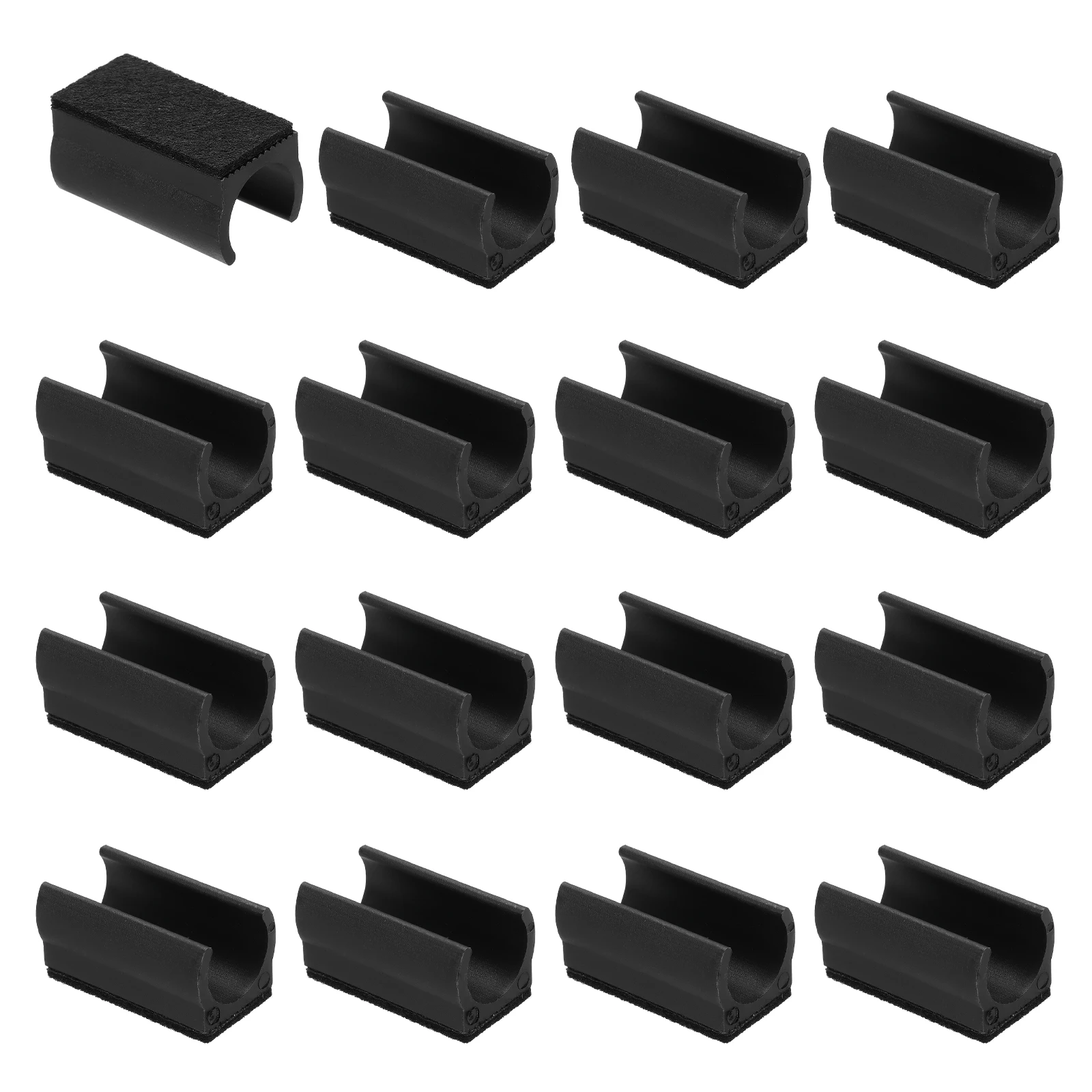 16Pcs U Chair Leg Caps Rectangle Chair Leg Pad Cover Furniture Feet Leg Floor Hardwood Protectors 8-25cm Black/White /White Grey