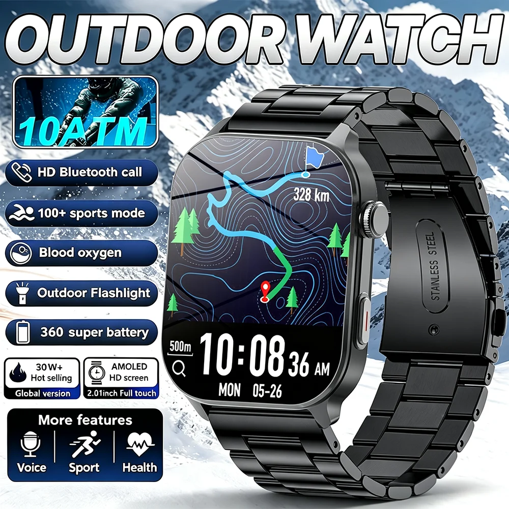 Smartwatch Watches For Women With Gps - สมาร์ทวอทช์ GPS รุ่น 2026 พร้อมฟังก์ชันโทรผ่านบลูทูธ ตรวจวัดอัตราการเต้นของหัวใจ