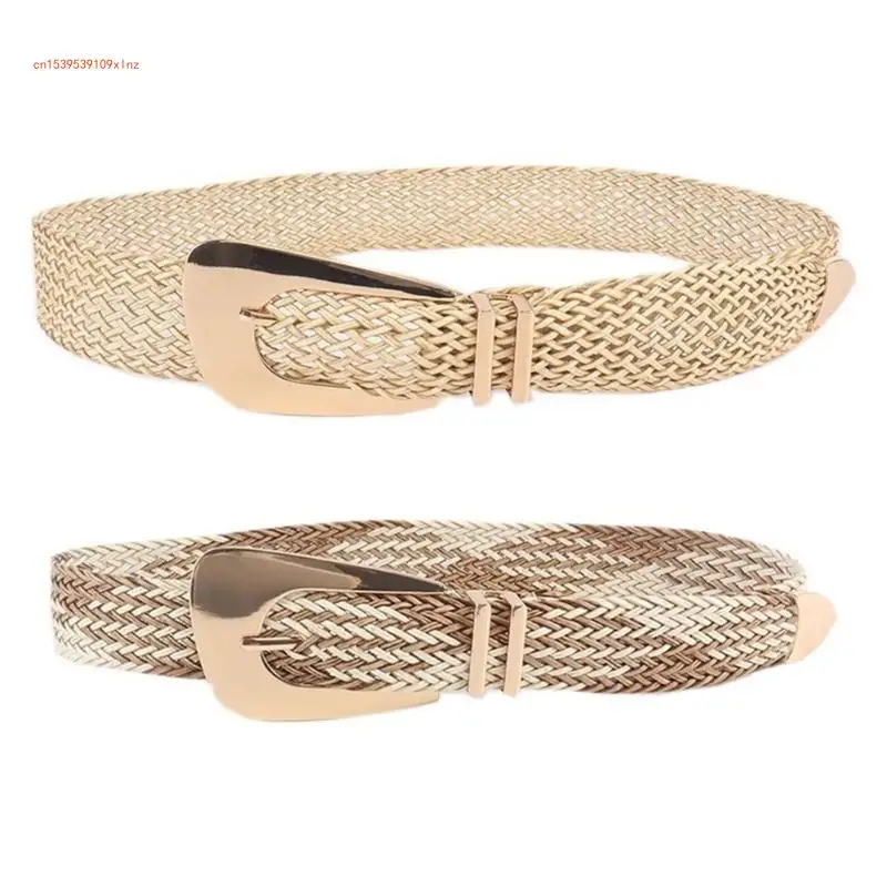 

Elegant Woven PU Belt for Female Girl Braided Waist Belt Eye Catching Waiststrap Sweater Dress Belt Waist Decoration