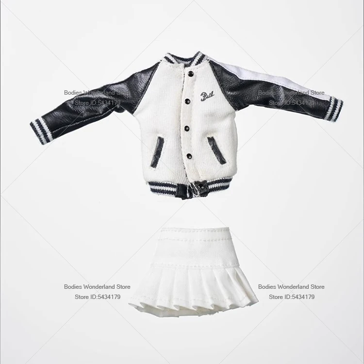 В наличии Hasuki CS014 1/12 Женский солдат Повседневная спортивная бейсбольная куртка Плиссированная юбка для 6-дюймового мобильного костюма Девушка Фигурка