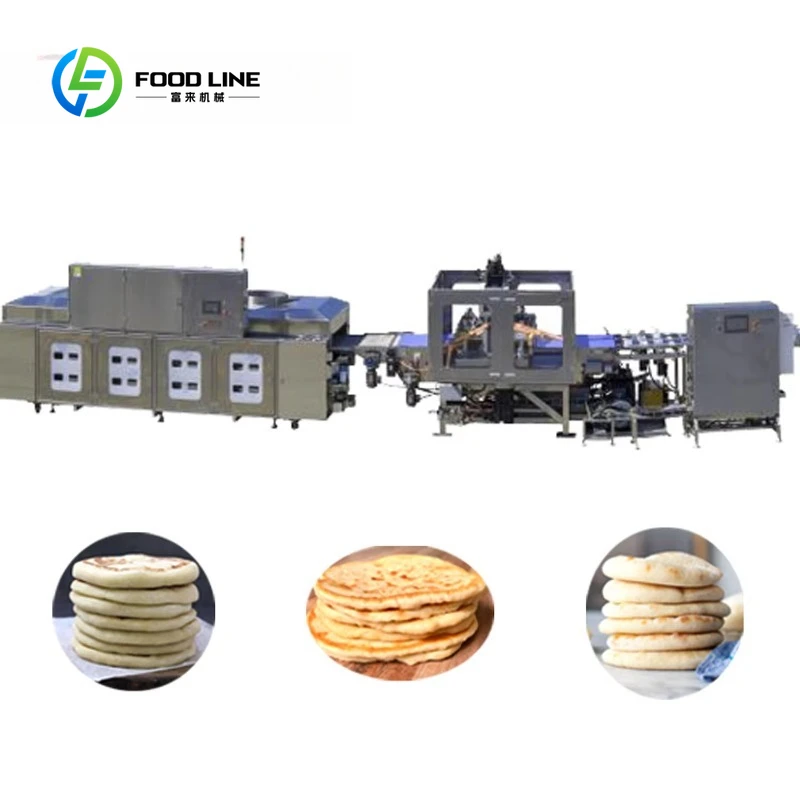 Hot Selling Pita Bread Production Line Baking Cooling Stacking Pressing Laminating Customized Food Factory Machine