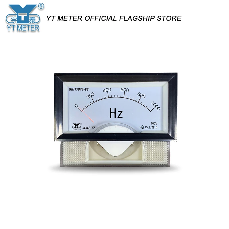 

44L17 100V Input pointer Frequency meter 1000Hz IF furnace Hertz meter with black frame 44L23 voltmeter