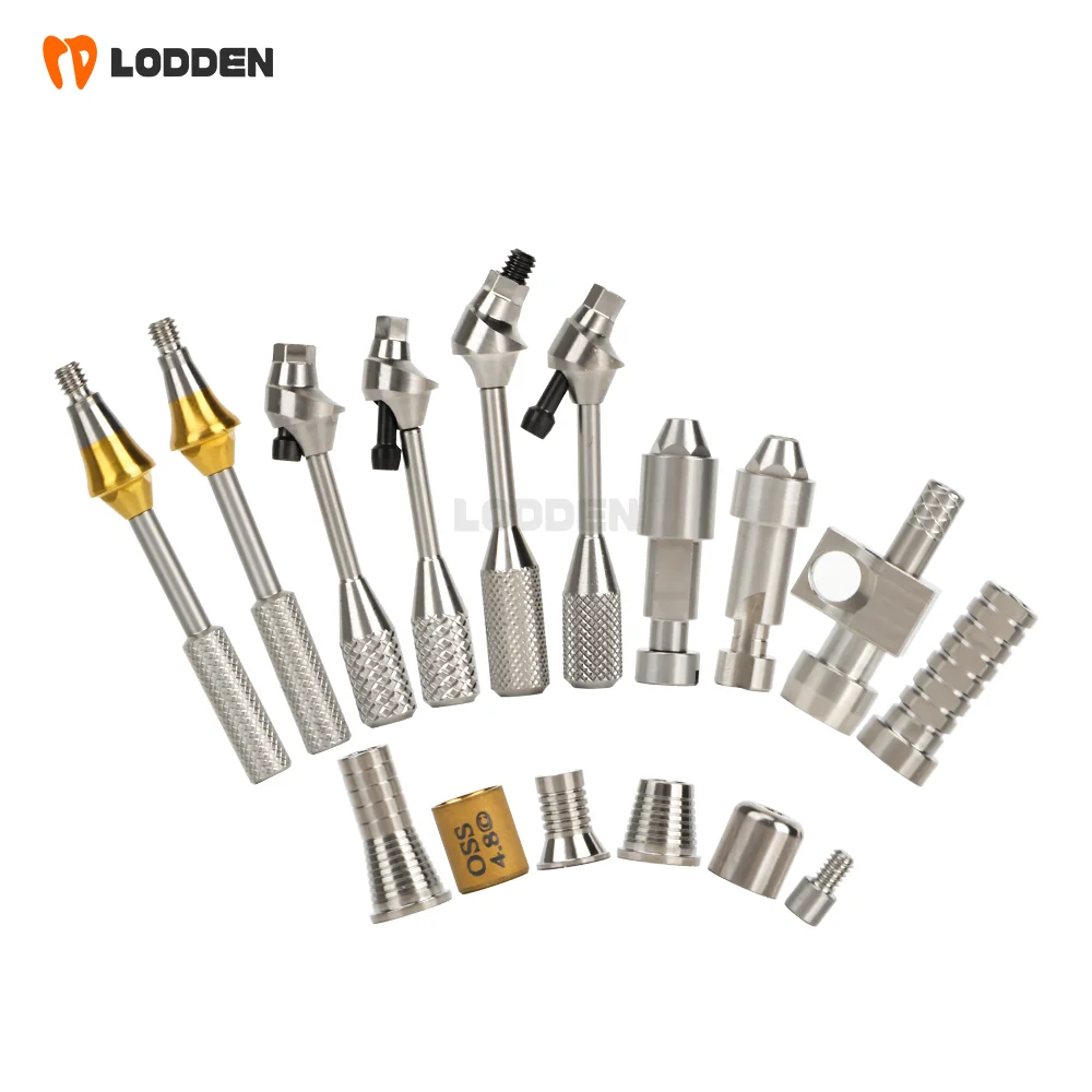5PCS OSSTEM Multi Abutment Titanium Alloy Grade5 OSSTEM MU Transfer Rod/Analog/Scan Body/Base/Healing Cap/Screw/Anagle Abutment
