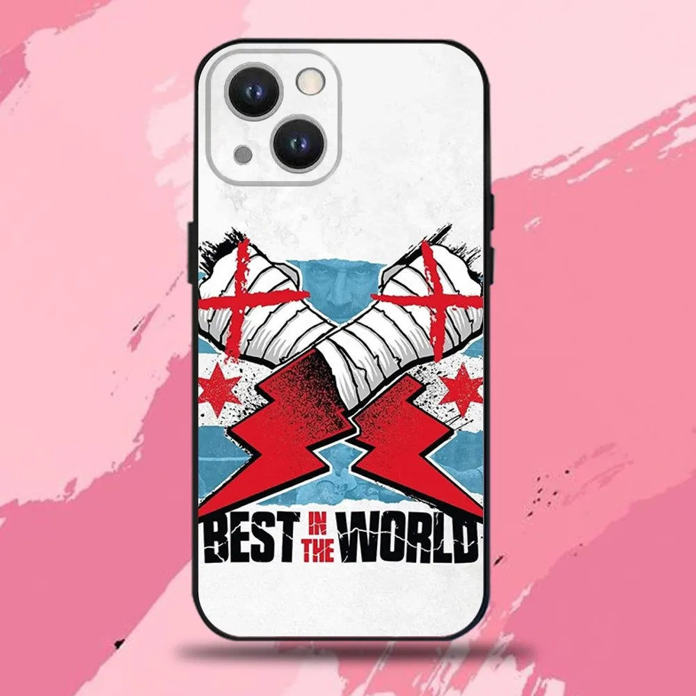 WWE CM P-Punk Phone Case For iPhone 16,15,14,13,12,11 Plus,Pro Max,XS,X,XR,SE,Mini,8,7,Soft Silicone Black Cover - Image 6