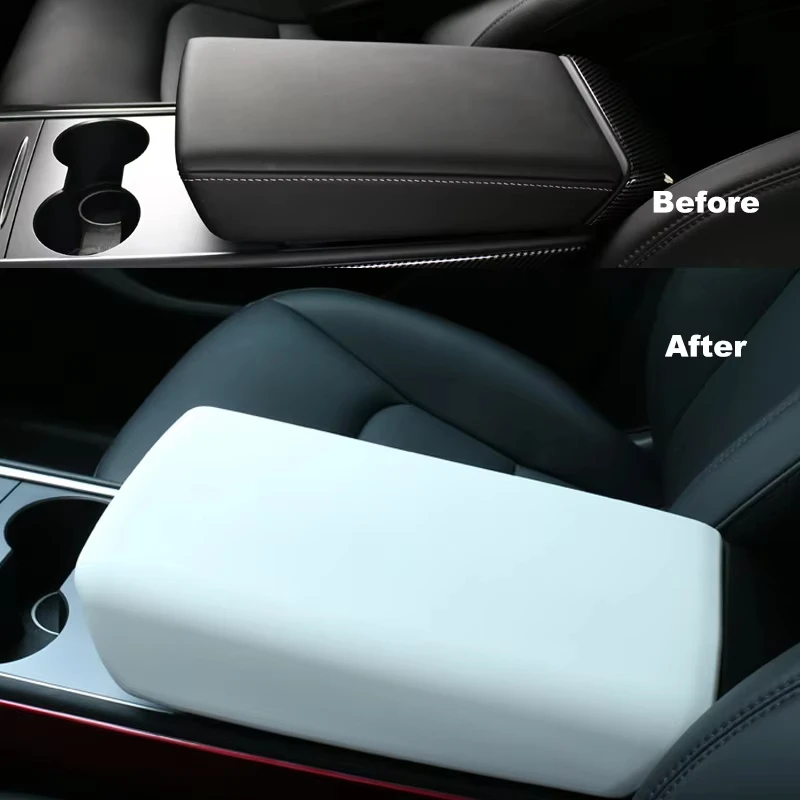 

Center Console Armrest Pad For Tesla Model 3 Y Tpe Soft Case Lid Auto Central Armrest Box Cover Accessories