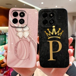 Phone Case For Honor X6b X5b Plus Capa Fashion A To Z Letter Smooth Liquid Protective Back Cover For HonorX6b HonorX5bPlus Funda