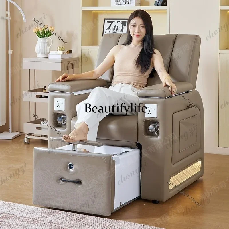 E136 Beauty Lounge Manicure Table Electric Intelligent  Sofa Pedicure Manicure Table Multi-functional Massage Furniture